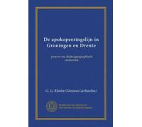 De apokopeeringslijn in Groningen en Drente: proeve van dialectgeographisch onderzoek