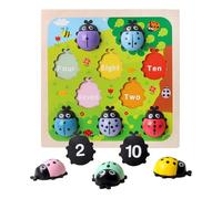 De Aprendizaje De Números: Matemático De Mariquita del 1 Al 10, De Mesa De Aprendizaje De Madera para Habilidades Motoras Finas, Juego De Numérico, Juego