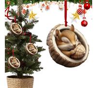 de árbol - Animales de Bosque navideños - Colgante de Figura 2D Plate Decoración Chimenea Casa Reunión Familiar Amigos Amantes Jardín