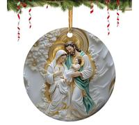 de árbol católico de Navidad con Efecto 3D, acrílicos para árbol de Navidad, Colgante de Fiesta para el hogar, Cocina, Dormitorio, apartamento, Espacio pequeño, Tiendas minoristas