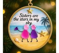 de árbol de Navidad - 2D acrílico Best Sisters Friendship homólogos | Decoración de Interior y Exterior para el hogar | Decoración de árbol de exhibición de Temporada de Vacaciones para la