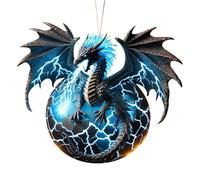 de árbol de Navidad de dragón, Colgante de fantasía acrílica, decoración Vintage de Huevo, decoración Colgante Inspirada en Dinosaurios, mítico mágico | Accesorios de Vacaciones únicos