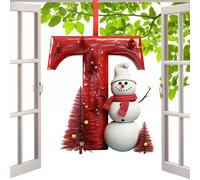 de árbol de Navidad en forma de letra - vintage decorativo muñeco de nieve,Decoración acrílica 2D para interior al aire libre salón dormitorio pasillo