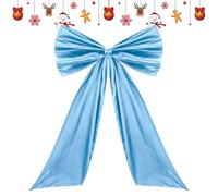 de árbol de Navidad - Satén decoración del hogar con corbata, navideños gigantes para exteriores corona de pared capa escalera pared boda cumpleaños compromiso