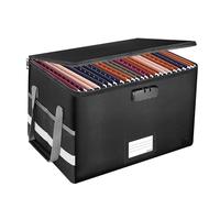 de archivo ignífuga para documentos, de almacenamiento impermeable ignífuga - de almacenamiento impermeable con cerradura y asa, archivador portátil para efectivo, archivos, carpeta le