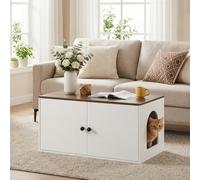 de Arena de Madera para Gatos, Inodoro de Madera para Gatos, con Entrada Lateral, Adecuado para , Dormitorio, Pasillo, 80 X 45 X 41.5Cm