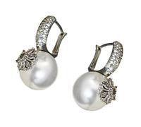 De aretes con cruces geométricas detalladas para uso diario Cobre galvanizado usando técnicas de conjuntos pequeños Accesorio para la oreja Estilos dulces y geniales Aretes colgantes con cruces