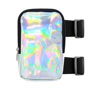 De Arnés para Piernas De Carnaval - Holográfica para Muslo - PU Colorida para Festivales De Música, 18x12x4,5 Cm | Riñonera Ajustable para Exteriores con Cierre De Cremallera Seguro para V