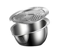 De Arroz De Acero Inoxidable - Tamiz Limpiador De Arroz Con Pelador | Colador De Cocina Versátil Para Lavar, Frutas, Verduras, Pasta Y Preparar Sushi