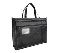 de Arte Genérica A3 - 17,13 Pulgadas De Dibujo De Red | Carpeta De Arte Transparente De Doble Cierre De 6oz, Gran Capacidad para Documentos, Suministros Y Accesorios, Negro , Se