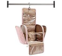 de aseo de viaje, organizador colgante para inodoro - Neceser de bolsillo, para viajes de negocios, vacaciones, avión, trolley de baño, gimnasio, ducha, camping mujer, Rosa, riferimento
