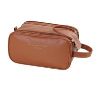 de Aseo de Viaje - Organizador cosmético Colgante Impermeable | Grande de Maquillaje para Mujer, Organizador de Viaje amigable, artículos de tocador portátiles para baño, marrón