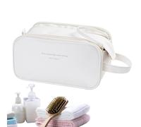 de Aseo de Viaje - Organizador cosmético Colgante Impermeable | Grande de Maquillaje para Mujer, Organizador de Viaje amigable, artículos de tocador portátiles para baño, Beige