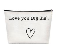 de Aseo - Gran Organizador de Viaje, Regalo para Hermana, higiénico portátil | Compartimento Grande con diseño de Cremallera, Cuerpo de Tela Resistente al Agua Duradero para, Love You Big Sis