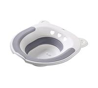 de asiento plegable, sobre el inodoro para asiento de inodoro, ahorro de espacio de asiento ponerse en cuclillas Lavabo de cadera Bidet, Gris