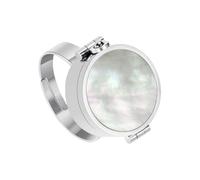 de bálsamo Labial: retoques de Maquillaje sigilosos, joyería con Compartimento Secreto, tamaño de Dedo Ajustable de 1,8 cm, Acero Inoxidable 316L hipoalergénico