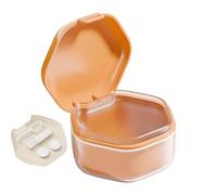 de baño para prótesis, vaso para prótesis dentales, baño de prótesis a prueba de fugas, recipiente portátil para dientes artificiales, estuche impermeable para prótesis para el hogar