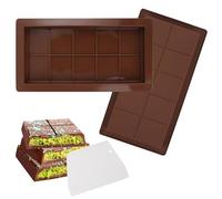 De Barra De Profundo De Silicona, Molde De Barra De Chocolate De Dubái De 2 Uds,De Silicona Antiadherente, Molde De Chispas De Chocolate(Marrón)