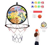 De Basket 2 En 1 - Jeu De Basketball Polyvalent Pour Et Adultos - Support Amovible Intérieur Extérieur Avec Fixation Murale Ou Porte - Accessoire Sportif Amusant Et Durable Pour Chambre