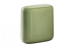 de Basura Ovalado 12L con Tapa Push para Baño de Basura Ovalado(Green)
