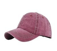 De Béisbol De Color Sólido con De Mezclilla Lavada Y Vieja Destruida De Mezclilla para Y Mujeres