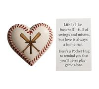 de béisbol, recuerdo motivacional en forma de corazón 3D, tarjetas motivacionales deportivas de pelota | para atletas, gerentes de equipo, fanáticos, coleccionistas, torneos de entrenamiento