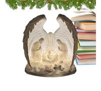 de belén, exhibición de Navidad 3D, 9 x 12 cm, Juego de belén con Pesebre Iluminado, Figuras de la Historia de -atividad, colocación versátil, para exhibir en mesas, estantes
