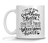 De Belleza Sureña A Matón Del Gueto, Que Dios Te Bendiga. Tazas De Cerámica Chic Taza Divertido Tazas De Desayuno Para Oficina Leche Hogar 330Ml