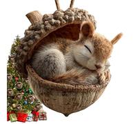 de Bellota de Animales de bosques, Animales de Bellota Colgantes de Navidad, Erizo, Ardilla, Conejo, búho, pájaro, Cara pacífica para Dormir, Decoraciones de árbol de acrílico Plano 2D