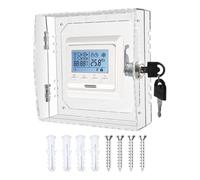 de bloqueo de cubierta protectora para termostato - 16 x 15 x 6 cm, de bloqueo de termostato pequeña segura con cerradura, de montaje en pared para modelos programables no programables