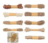 de boda de 9 rollos de yute | Lazos de yute vintage para uso en fiestas, coronas de decoración del hogar, guirnaldas, proyectos de costura y envolturas de