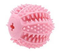 de bola de golosinas para perros, bolas de masticar para perros, dispensador de alimentos para limpieza de dientes, de entrenamiento interactivo duradero | Bola de masticar portátil