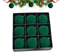 de bolas de Navidad | Abalorio de bola de terciopelo | de árbol de Navidad inastillables de 3.9 pulgadas - para vacaciones, interiores, exteriores, hogar, , celebración familiar