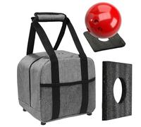 de Bolos para una Bola, de Bolos con Soporte Acolchado para Bolas, de Transporte con Compartimento de Red, Accesorios para Bolos, compacta y Elegante, Duradera, Soporte para Pelotas