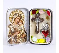 de bolsillo de viaje con de , miniatura de -altar a para oración diaria y devoción , regalo religioso ideal para Santa, Navidad, Pascua, Comunión, decoración de en casa