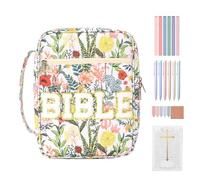 De Bonito Estuche con Cremallera Flores, Asa | Elegante Bolsa Tote Porta para Mujer Escuela Oficina Viaje Cumpleaños y