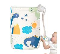 de botella aislada para habitación infantil - Protección térmica impermeable para biberones | Calentador de botellas forrado con lana de cordero y papel de aluminio | Cubierta térmica para