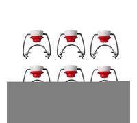 de botella de 6 cm, de repuesto a prueba de fugas, redondas de goma de acero inoxidable | 6 botellas de vidrio para jugo, vino, cerveza y otros líquidos, fácil de sellar y reutilizar