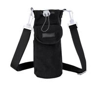 de Botella de Agua, de Aislamiento con Correa de Hombro, Tapa Protectora para Deportes al Aire Libre, Hiking, Acampada, y Viajes, práctica Botella de Agua para Aventuras activas, Negro