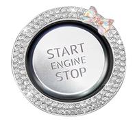 de botón de arranque del motor - Rhinestone Car Decor, Ignition Switch Decorative Trim Rings, Crystal Dotted Push Cover | Suitable for Styling Dashboard Upgrade Vehicle Interior Decors