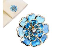 De Botones Con Clip - Base Plateada De Ďe Diamantes Đe Imitación, Elegante Joyería D́e Flores | D̄e Camisa Desmontables, Decoración Dé Ropa Vintage Para Mujer | Ďé Per