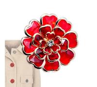 De Botones Con Clip - Base Plateada De Ďe Diamantes Đe Imitación, Elegante Joyería D́e Flores | D̄e Camisa Desmontables, Decoración Dé Ropa Vintage Para Mujer | Ďé Per