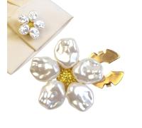 de botones de perlas de imitación - Artesanía floral de aleación, decoración desmontable, clips para mujer | Ocasión de banquete de boda presente, oficina en casa, viajes de negocio