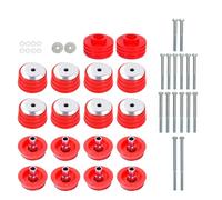 De Bujes De Suspensión Delantera Kit de bujes de montaje en cabina con fundas de acero y herrajes aptos para Ford 2008-2016 F250 F350 2WD 4WD RS-SFN168(Red)