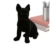 de Bulldog French Dog - Stone, Black | Colorful Art French Bulldog Estatua Estatua de Perro Esculpir Coleccionables Decoración de Escritorio para el Hogar Oficina Exterior Jardín Exhibición