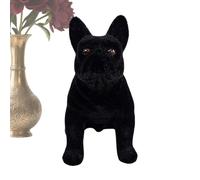de Bulldog French Dog - Stone, Black | Colorful Art French Bulldog Estatua Estatua de Perro Esculpir Coleccionables Decoración de Escritorio para el Hogar Oficina Exterior Jardín Exhibición