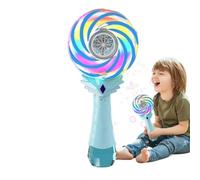 De Burbujas Eléctrica: Juguete De De Burbujas De 13,3x9,5x25 Cm, Luces Cambiantes, De Molino De Viento, Pistola De Burbujass Recargable Con Música, Máquina De Burbujass De