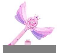 De Burbujas Iluminada - Sopladora De Burbujas Alas De Ángel,Generador De Luminoso Musical Alimentado por Baterías para Jóvenes Niños Adultos Verano Piscina Césped Jardín