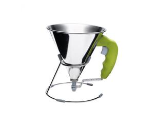 De Buyer, KWIK VERDE MINI-EMBUDO DOSIFICADOR CON PISTON INOX 0,8 L, CON SOPORTE--3353.20