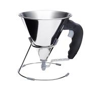 De Buyer, MINI-EMBUDO DOSIFICADOR CON PISTON INOX, 0,8 L, CON SOPORTE, NEGRO-18.5 x 15 x 15.5 cm-3353.00
